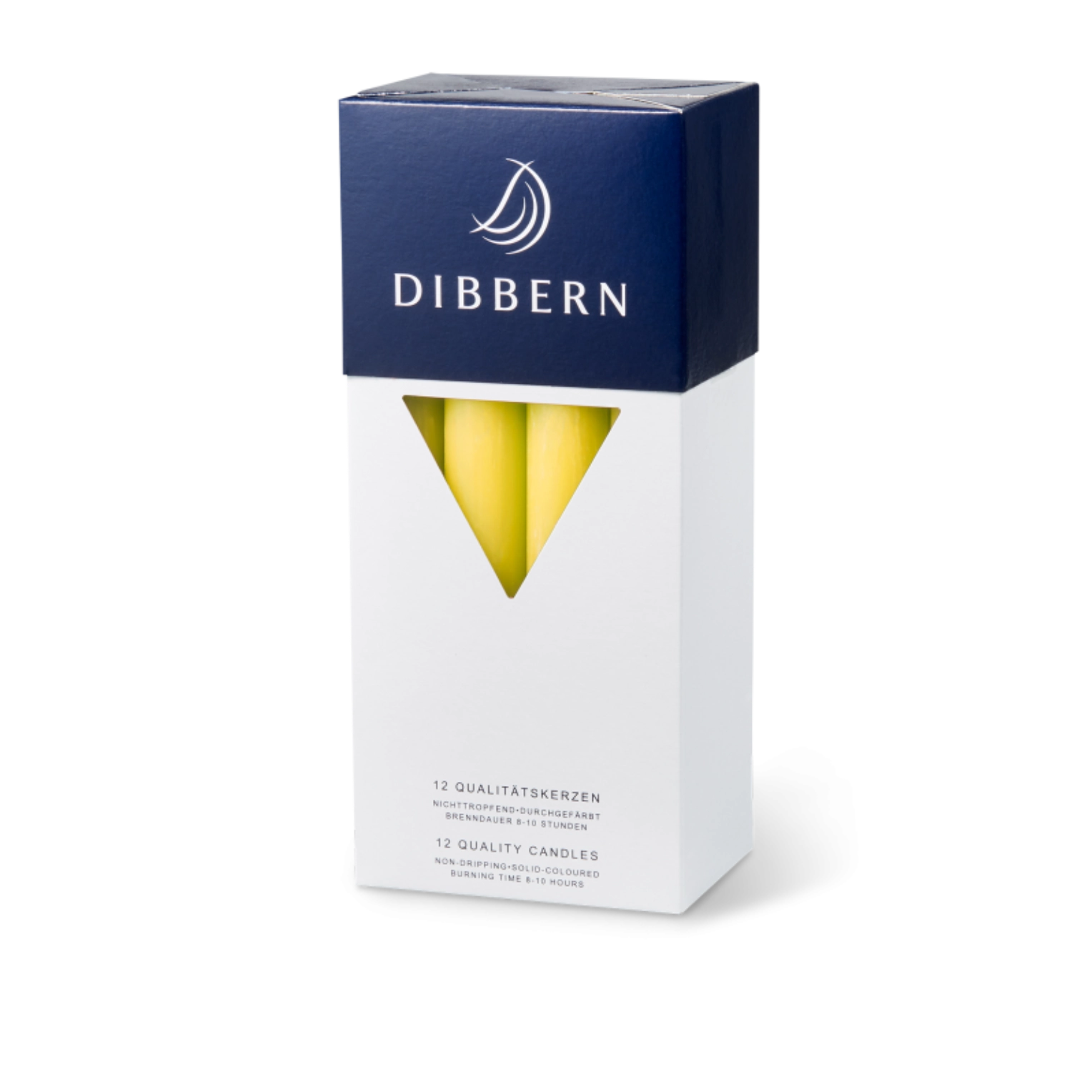 Bougie bâton 20 cm jaune soleil