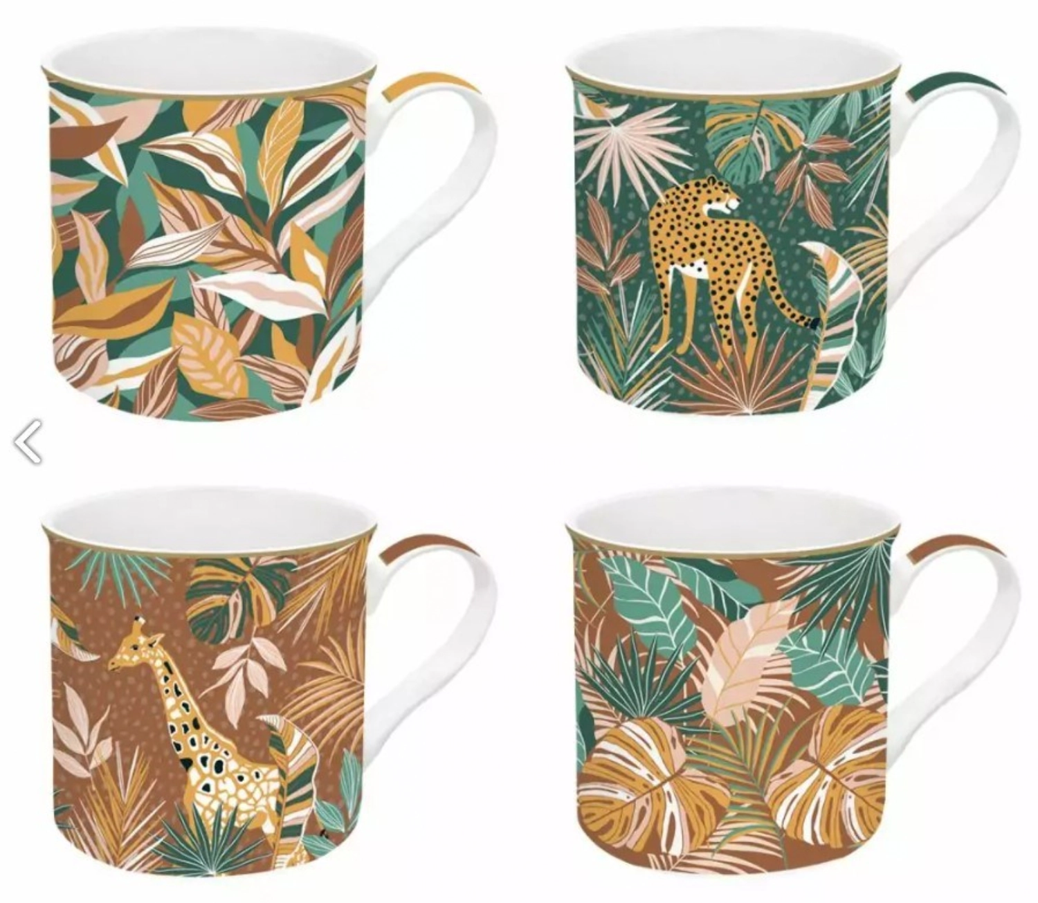 Set de 4 gobelets en porcelaine de namibie 300ml