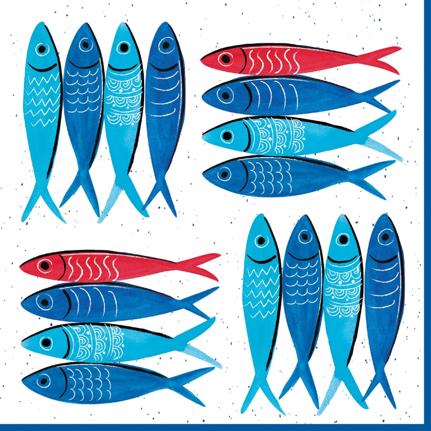 Serviettes 20pcs Sardines Party 33x33