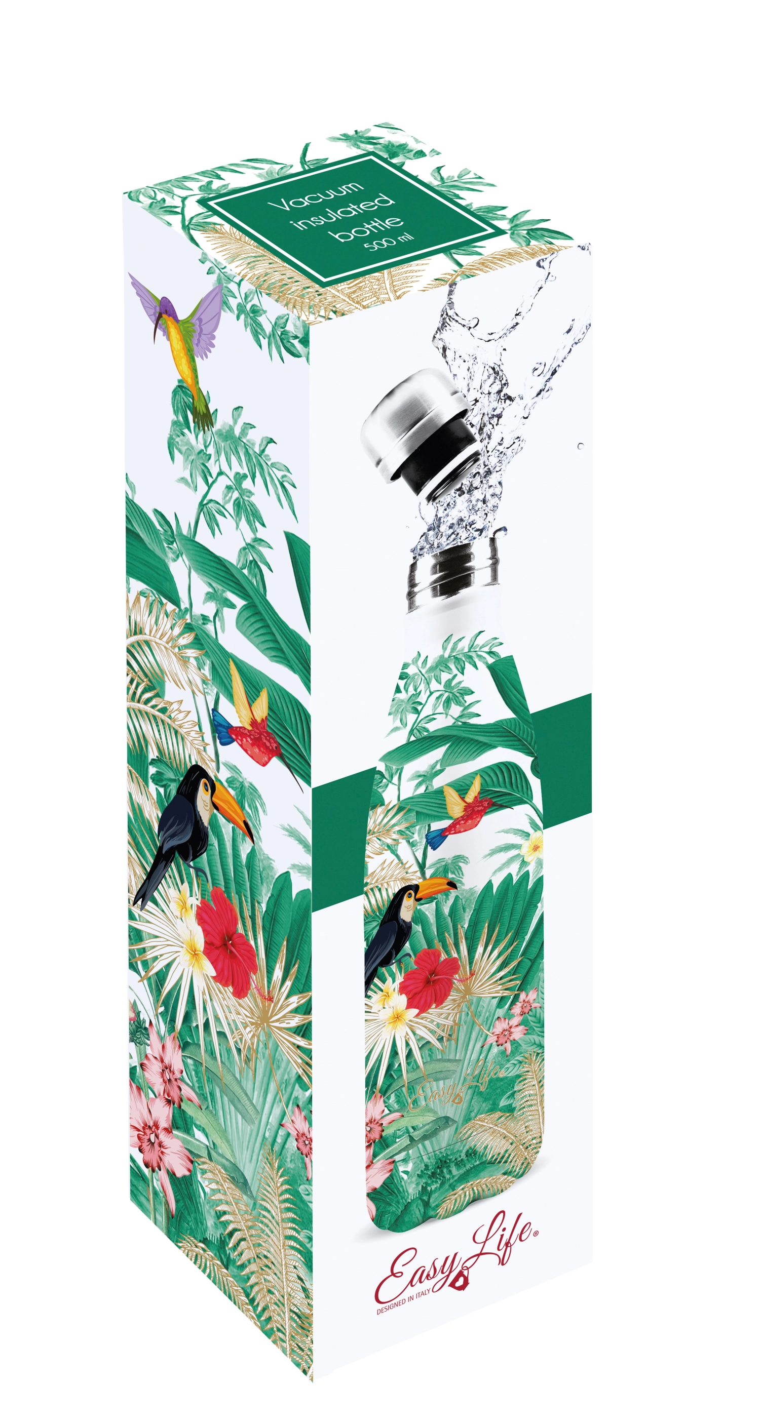 Bouteille isotherme double 500ml, ciel exotique