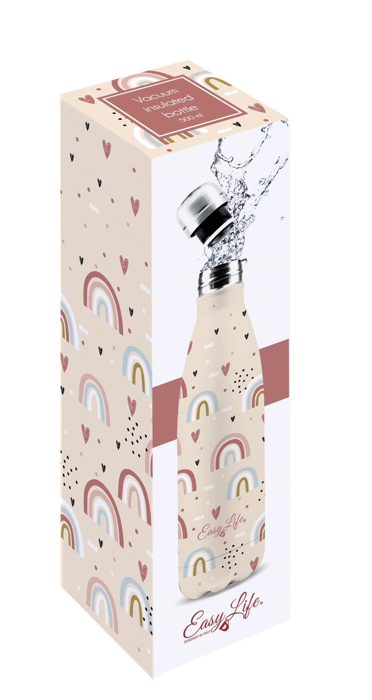 Bouteille isolante double 500ml, rainbow