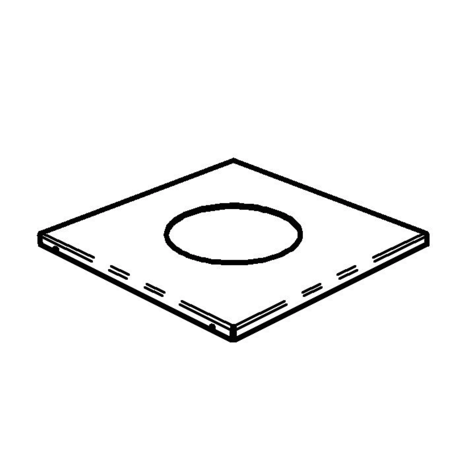 RAISER Plaque décorative, noire p. Bowl M 23x23