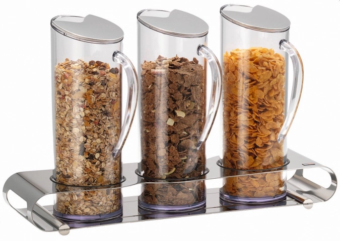 UNISON Müslibar Trio 3x1.5l, pied en inox