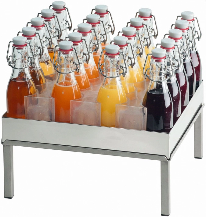 RAISER Getränke-Set 33x33 M Standfuss Stanless Steel 20 Fl.