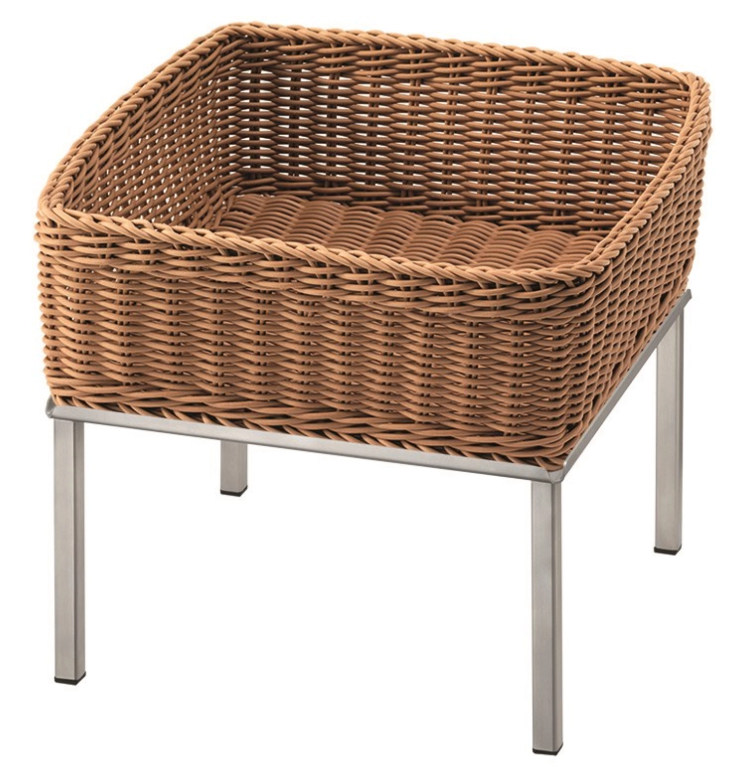 RAISER Brotkorb 33x33cm beige L-Standfuss St. Steel Korb aus