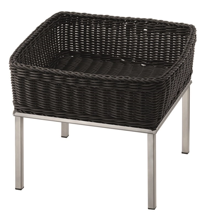 RAISER Brotkorb 33x33cm grey L-Standfuss St. Steel Korb aus