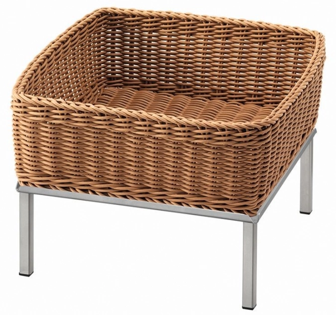 RAISER Brotkorb 33x33cm beige M-Standfuss St. Steel Korb aus