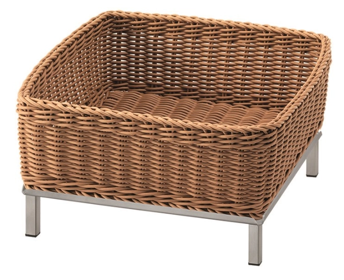 RAISER Brotkorb 33x33cm beige S-Standfuss St. Steel Korb aus