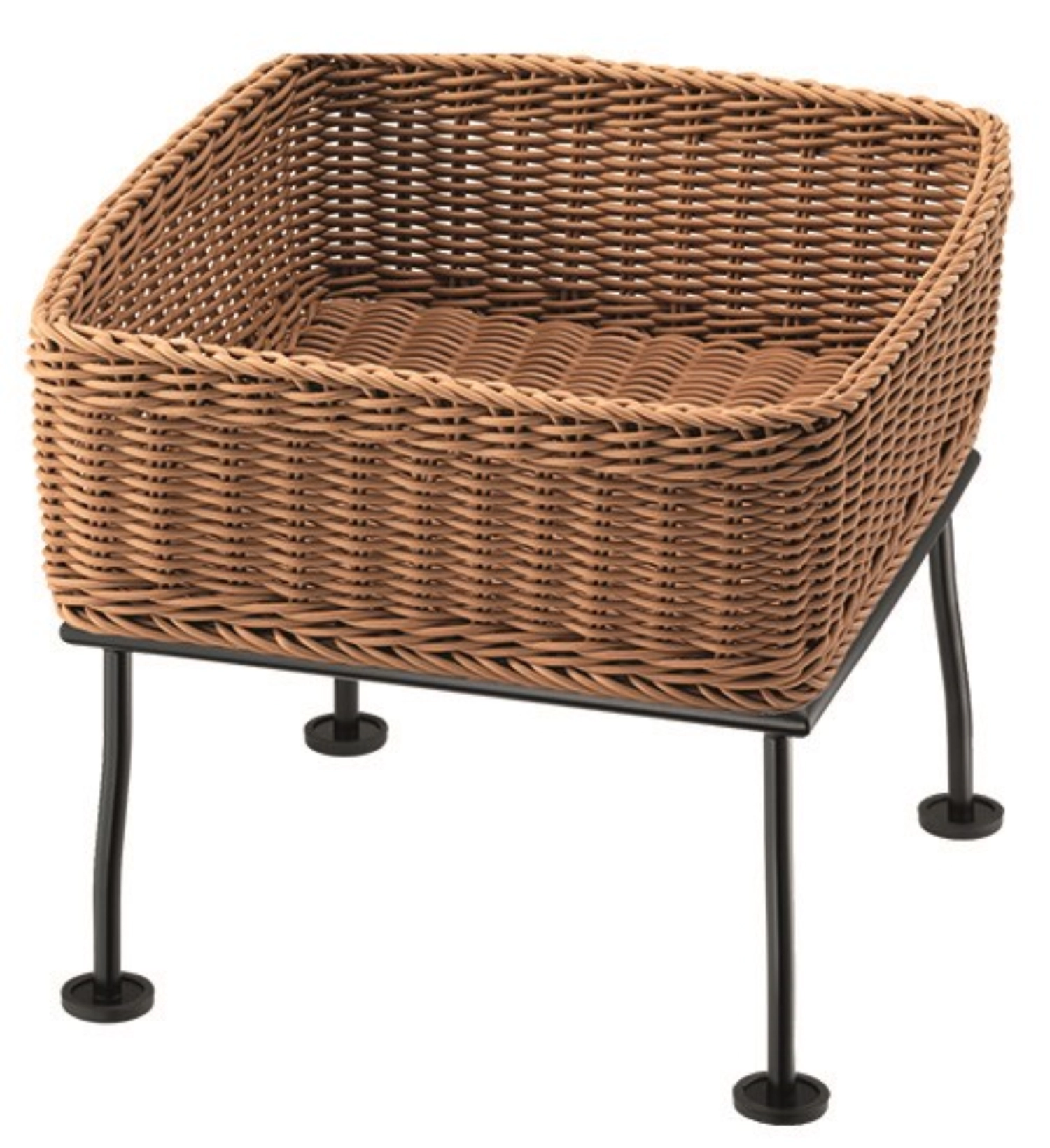 RAISER Brotkorb 33x33cm beige L-Standfuss Black Steel Korb a