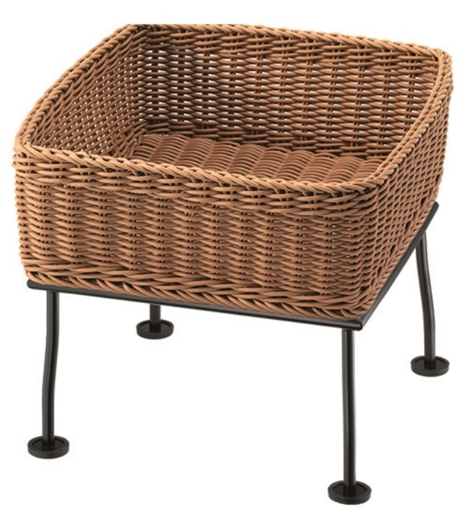 RAISER Brotkorb 33x33cm beige L-Standfuss Black Steel Korb a