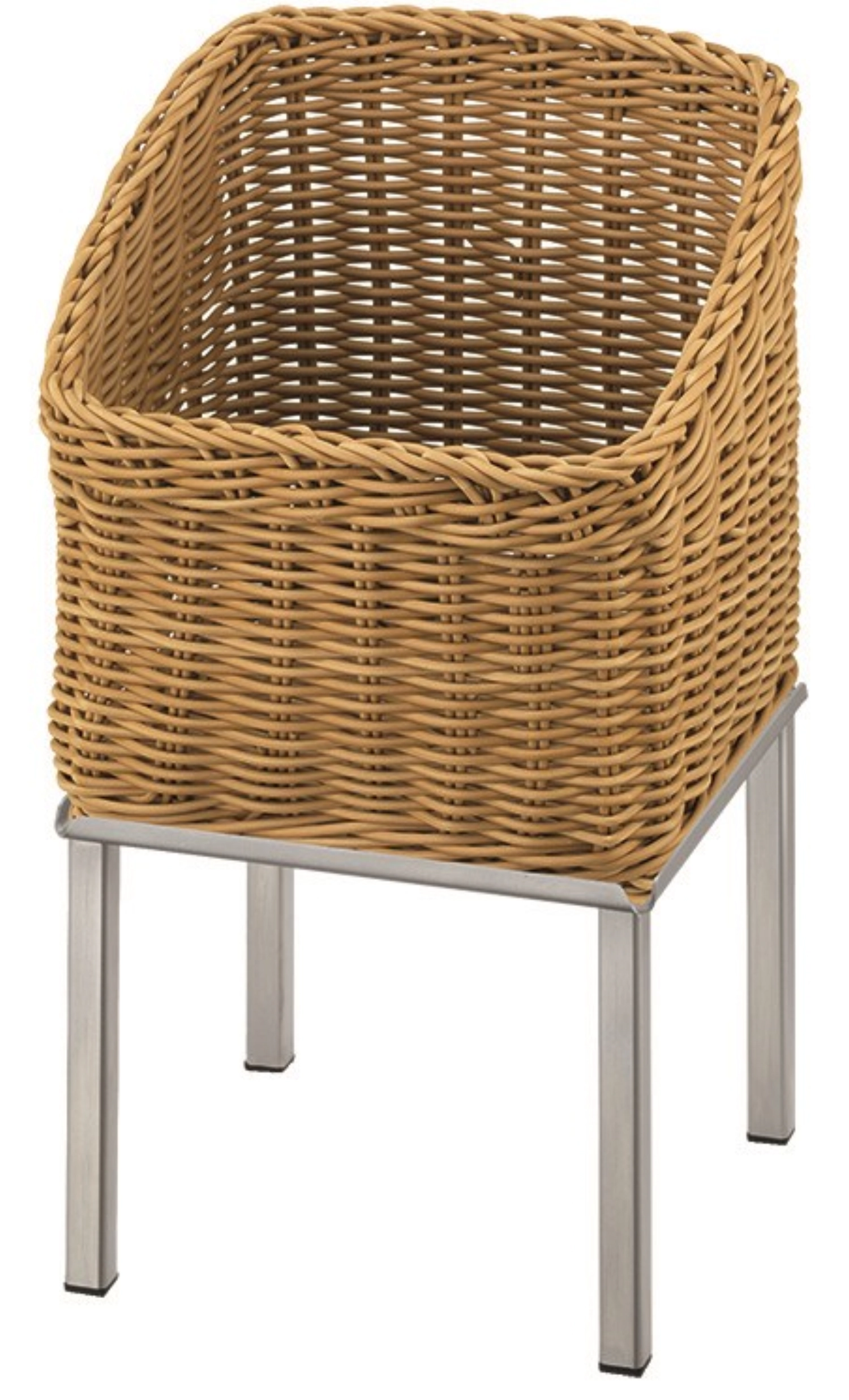 RAISER Brotkorb 23x23cm beige L-Standfuss St. Steel Korb aus