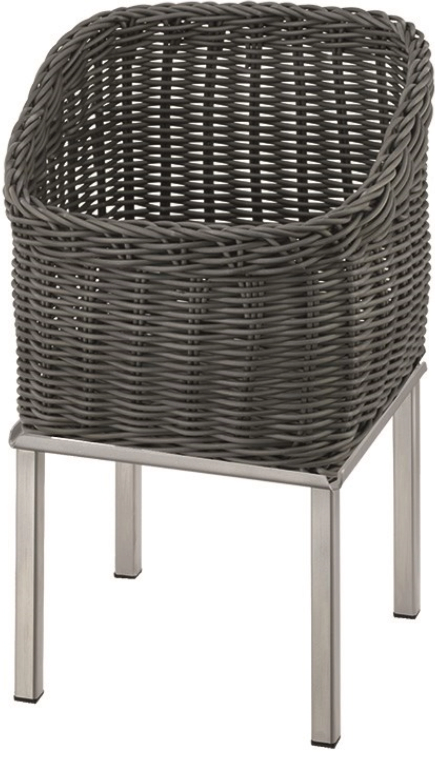 RAISER Brotkorb 23x23cm grey L-Standfuss St. Steel Korb aus