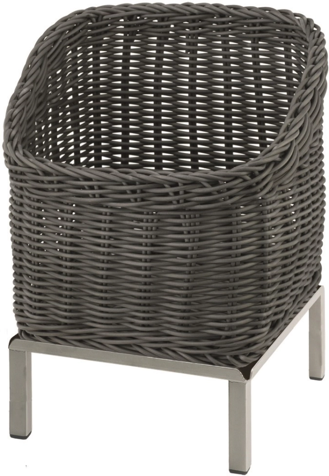 RAISER Brotkorb 23x23cm grey S-Standfuss St. Steel Korb aus