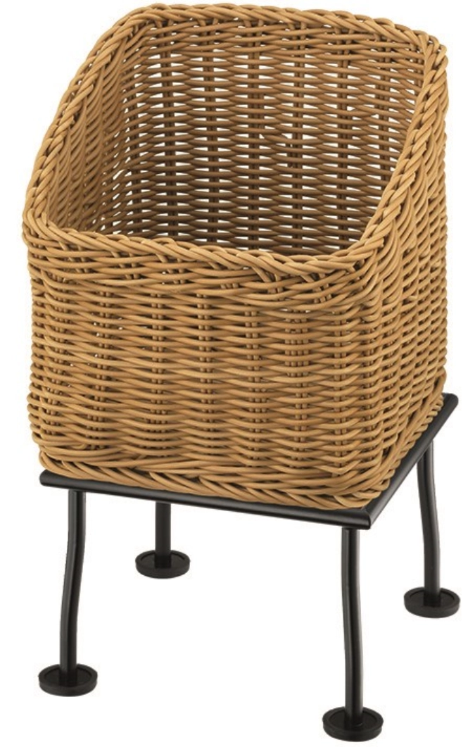 RAISER Brotkorb 23x23cm beige L-Standfuss Black Steel Korb a