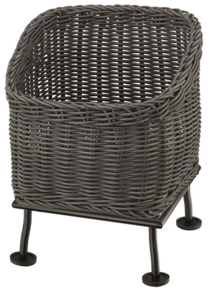 RAISER Brotkorb 23x23cm grey M-Standfuss Black Steel Korb au