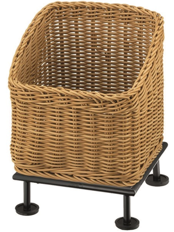 RAISER Brotkorb 23x23cm beige S-Standfuss Black Steel Korb a