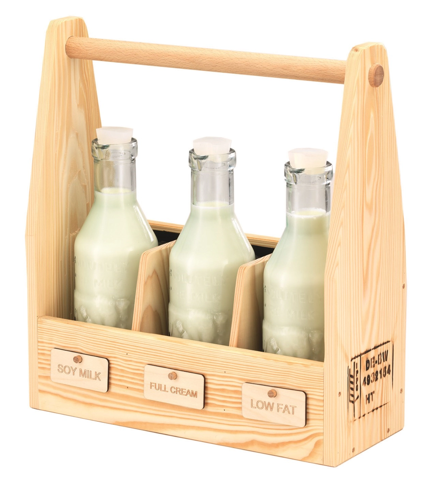CARAFINE Set à boissons Trio Nature support en bois sans éti