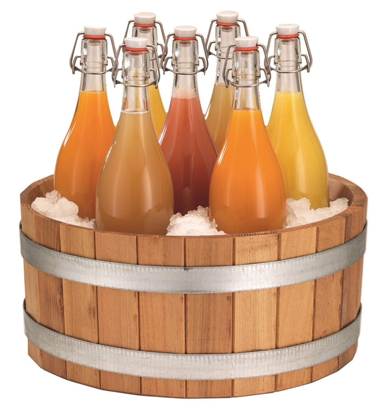 CARAFINE Set à boissons Septet Nature 7 bouteilles à étrier