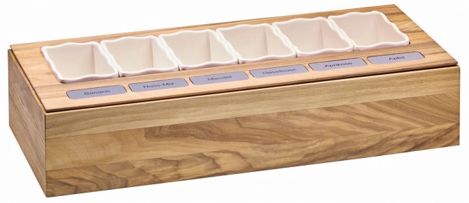 Gastro Brain Food Box Farm 56.5x25x12cm et 6 x mélamine Oak