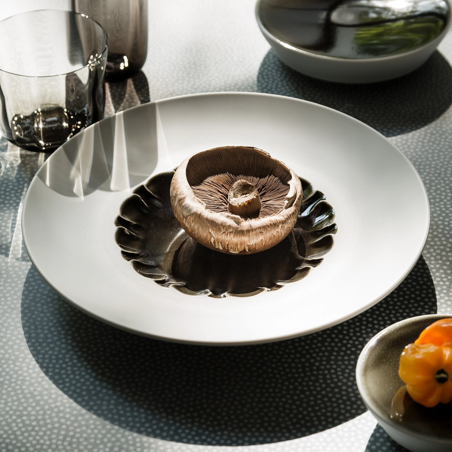 Evolution Assiette a. rebord et miroir structuré