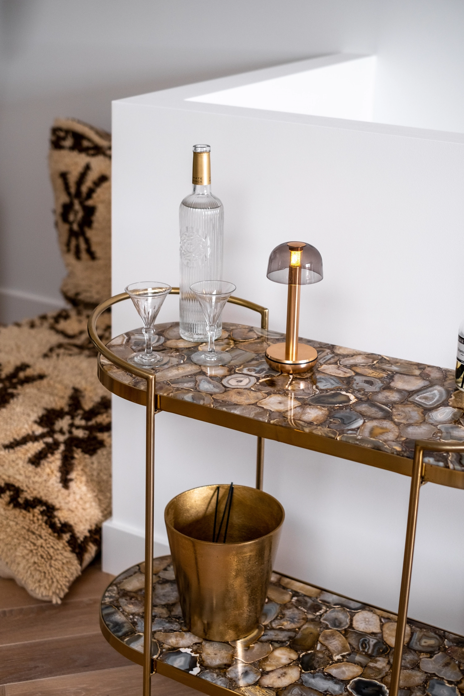 Two Tischlampe smoked