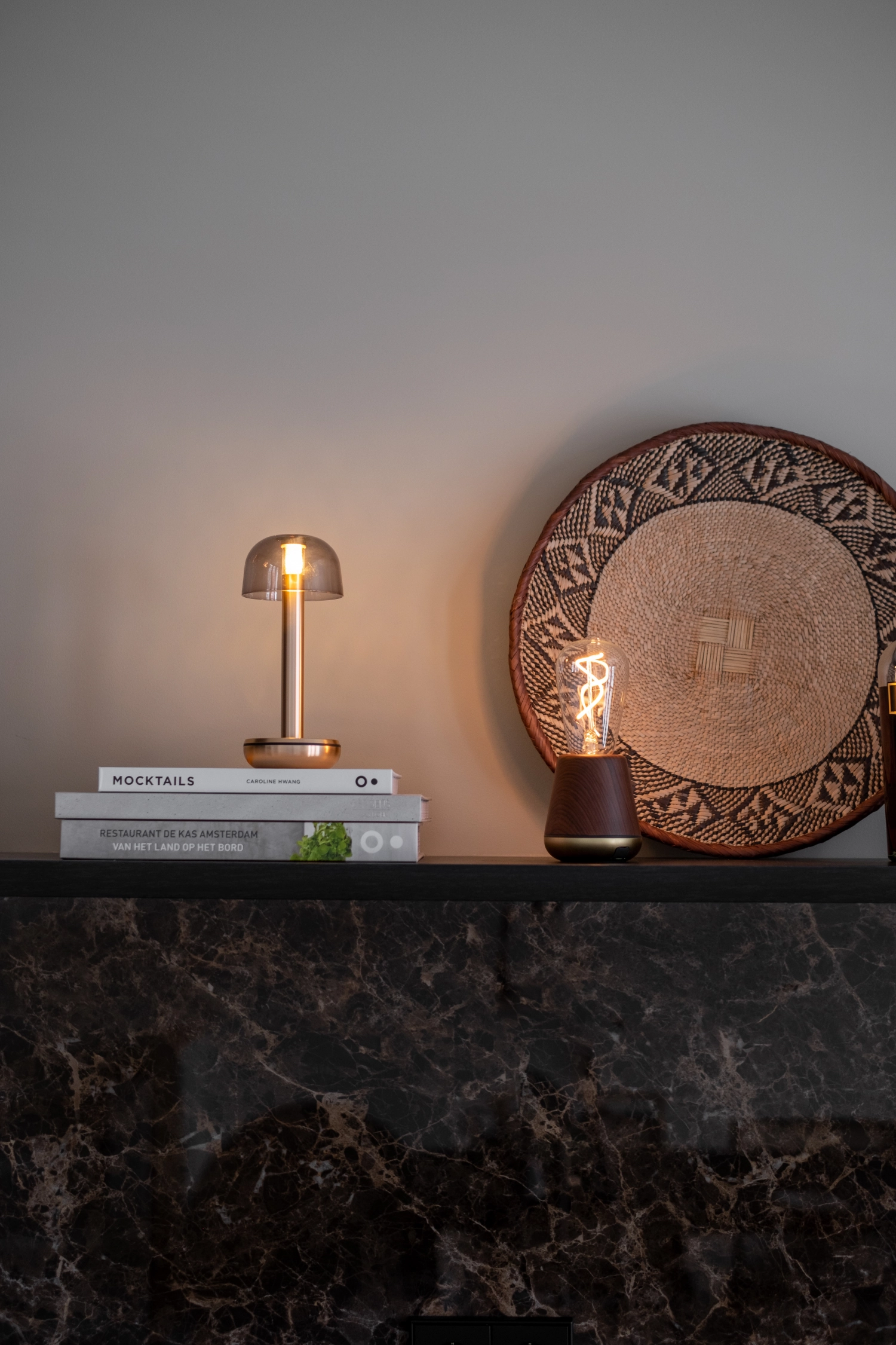 Two Tischlampe smoked