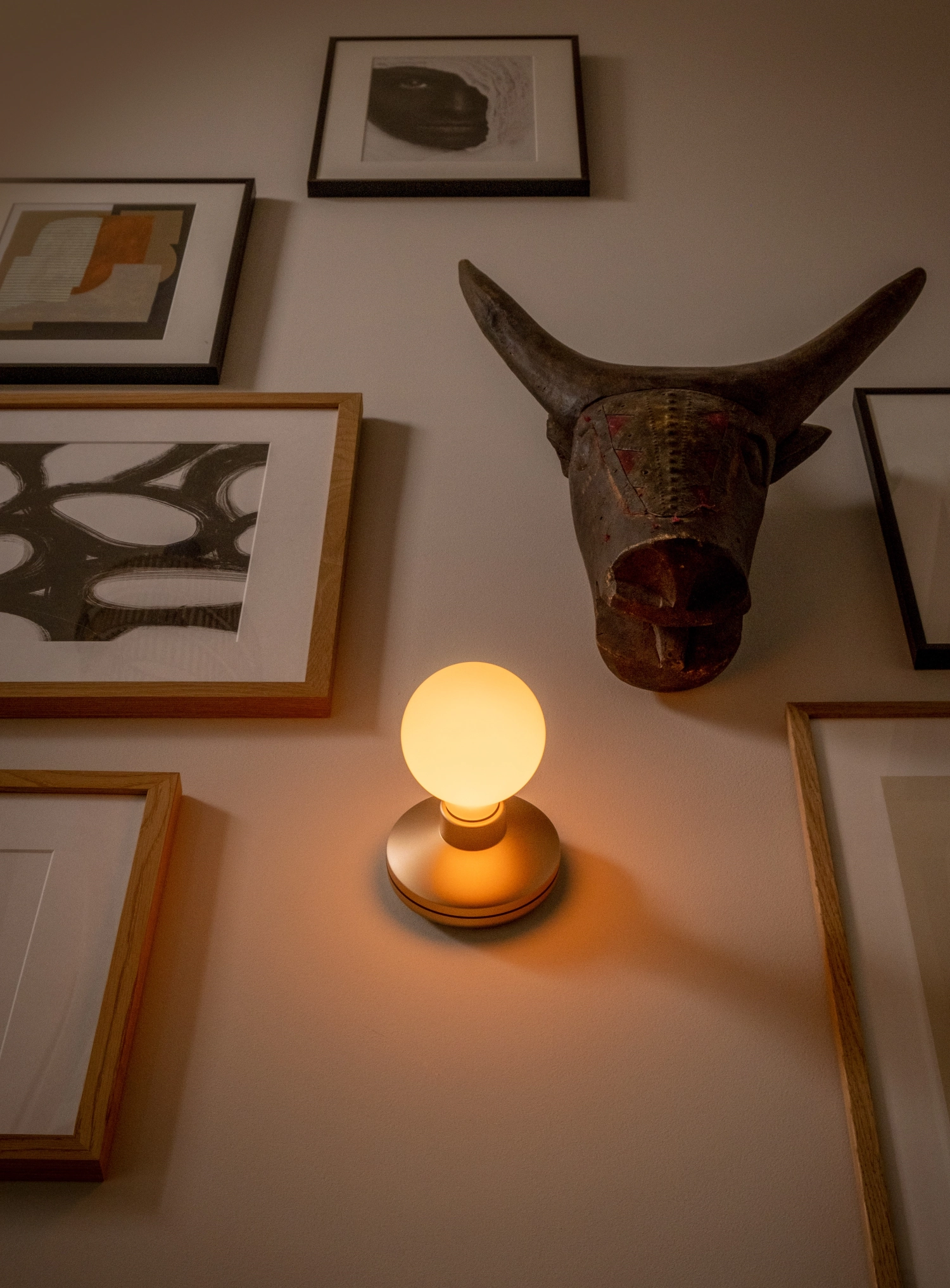 Humble bee mur lumière or rose givré 18x12cm