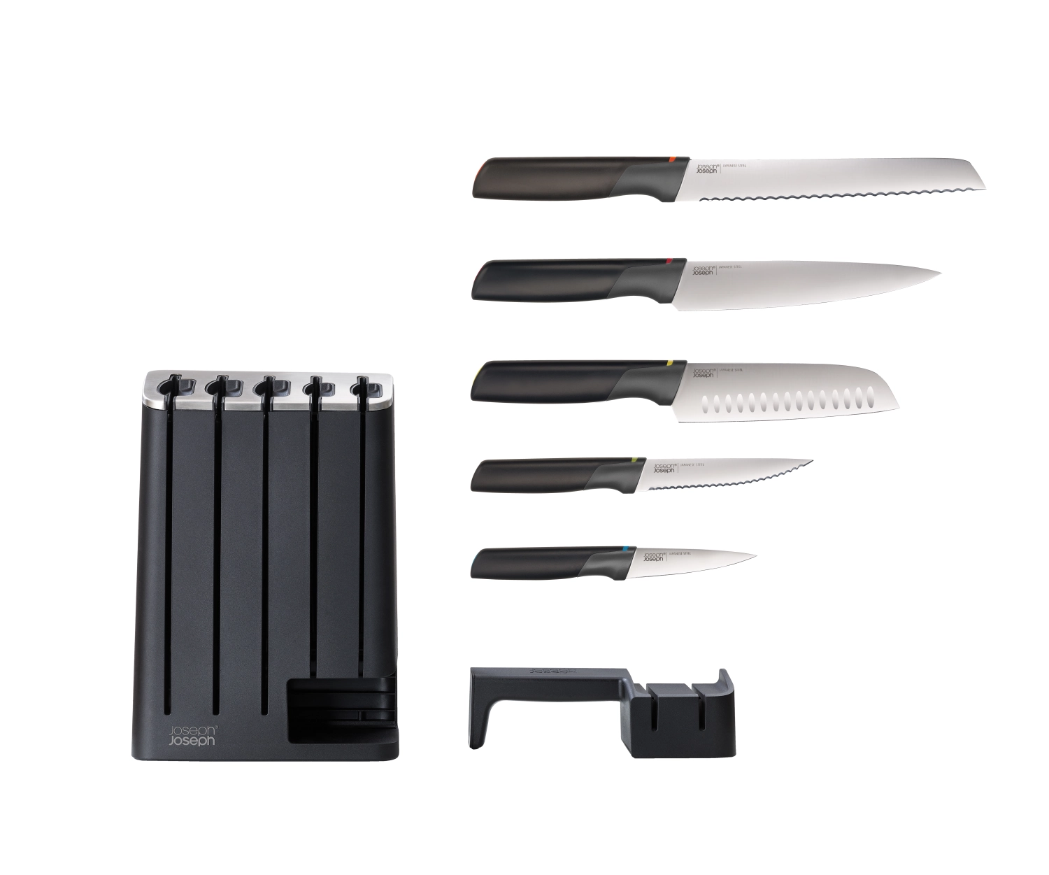 Elevate knives slimblock 5pcs. couteaux avec manche noir