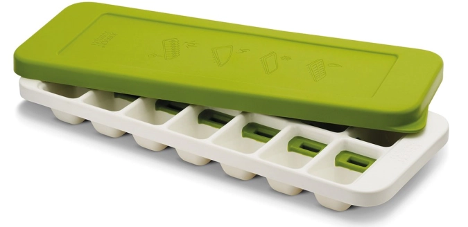 Quicksnap Plus Eiswürfelbehälter, weiss grün, 13x32.2x3.5 cm