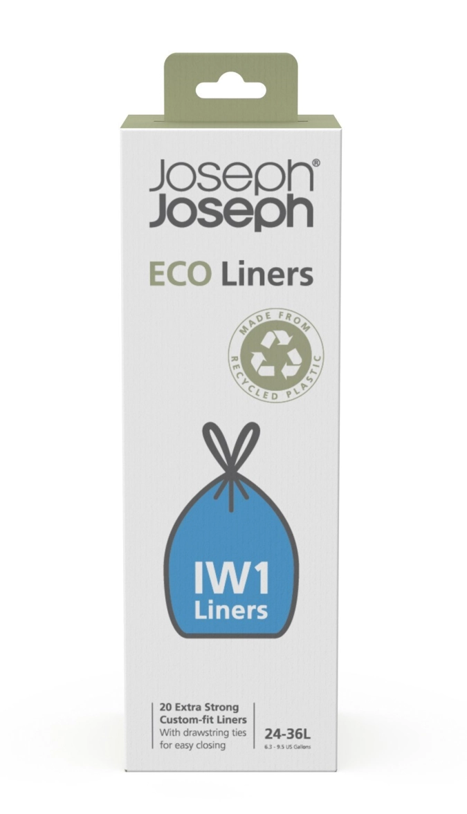 IW1 24-36L Eco Liners Recycled Bin Liners 20 Pack - Grey