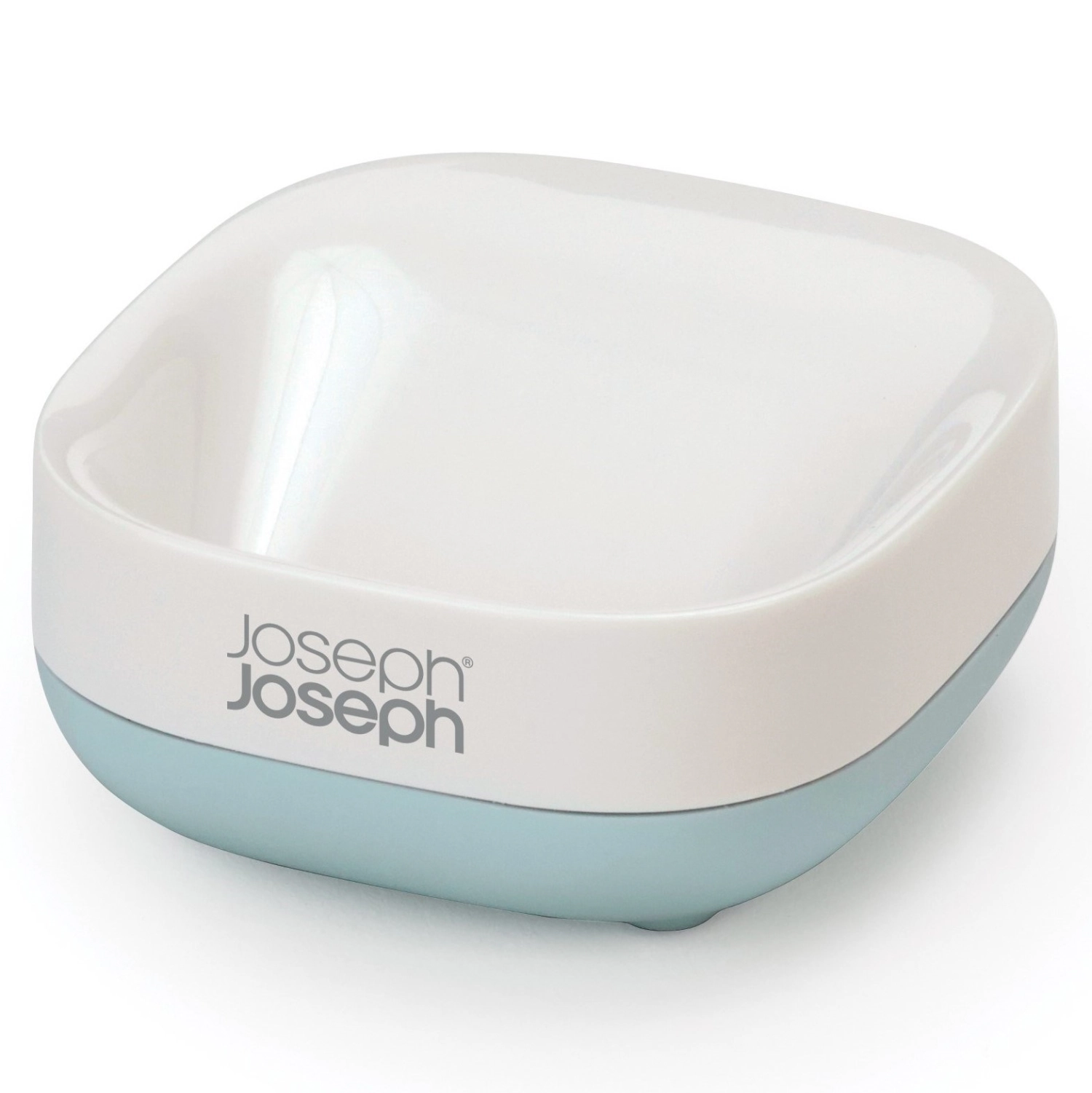 Slim Compact Seifenbehälter weiss grau, 7.4x7.9x3.6cm