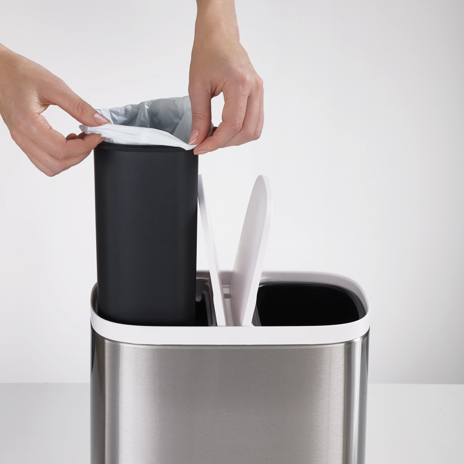 Joseph joseph split™ 6 poubelle de recyclage en acier