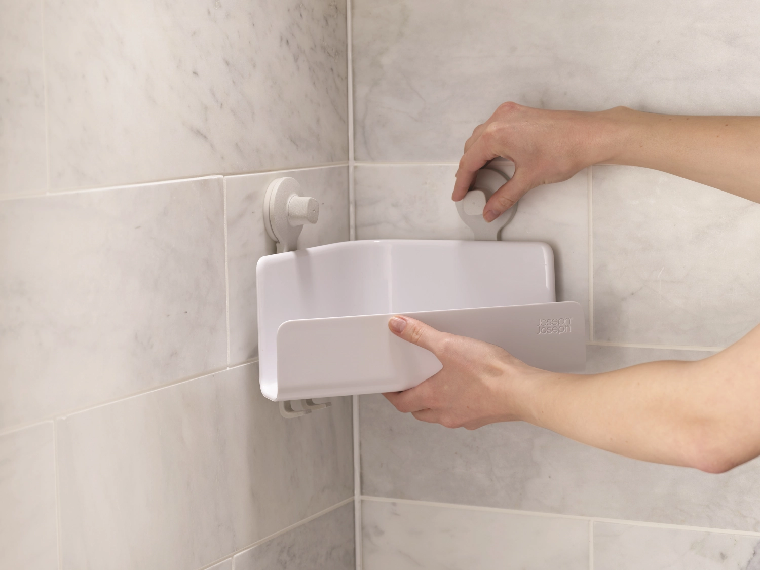 2er Set EasyStore Eckduschablage