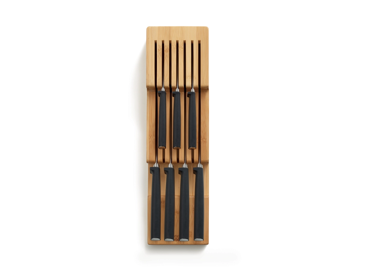 Drawerstore bamboo porte-couteaux à deux niveaux en bambou