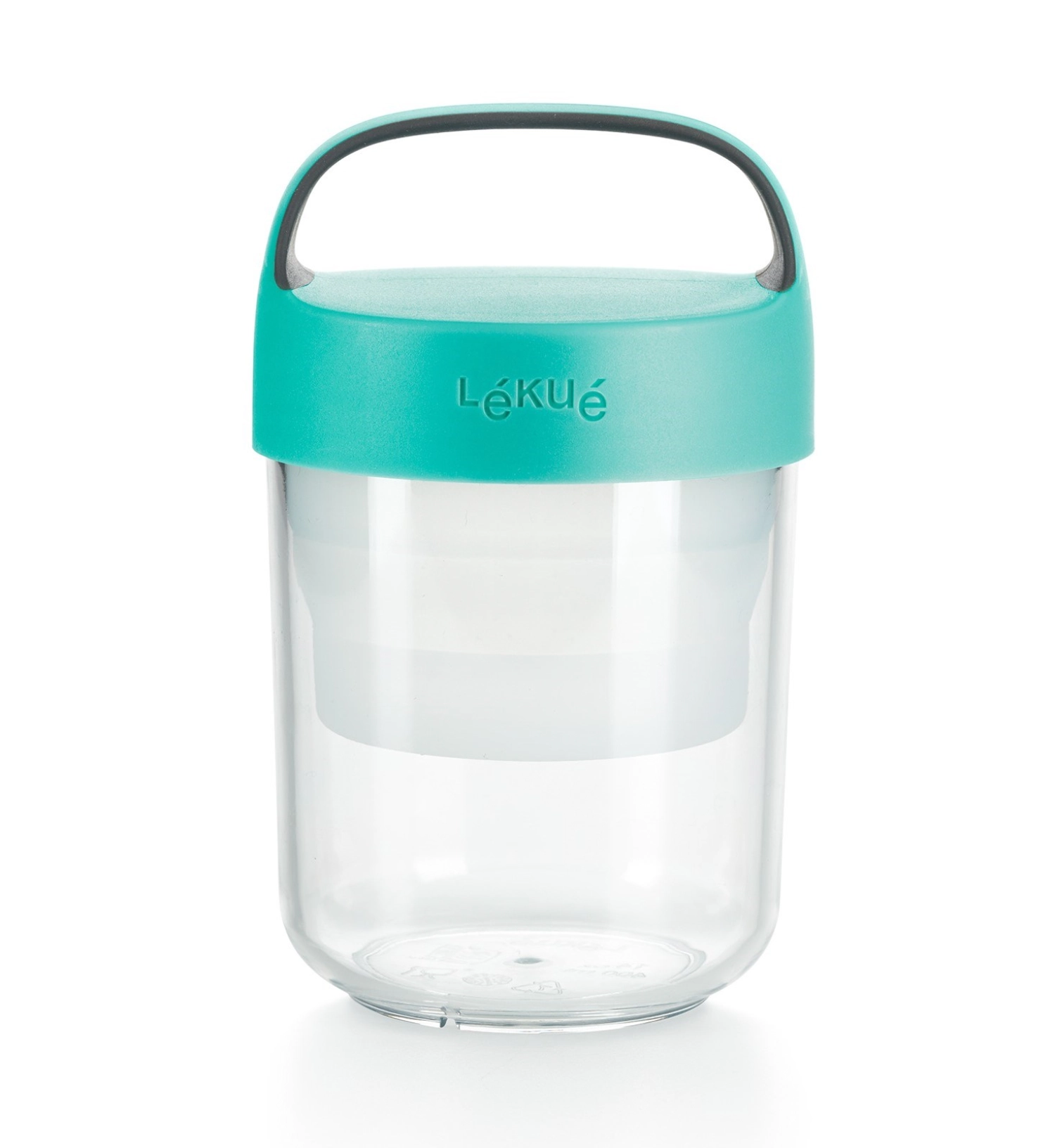 Jar to go turquoise, petit 40 cl, ø9.2 cm h 14.8 cm