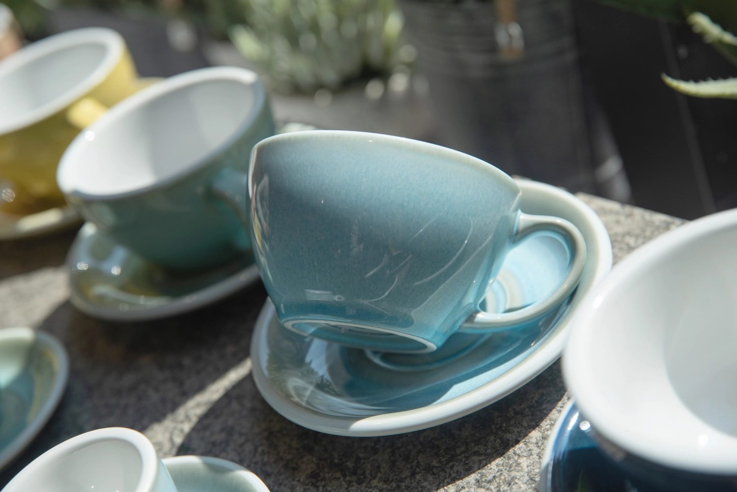 80ml tasse à espresso bleu glacé ice blue, egg