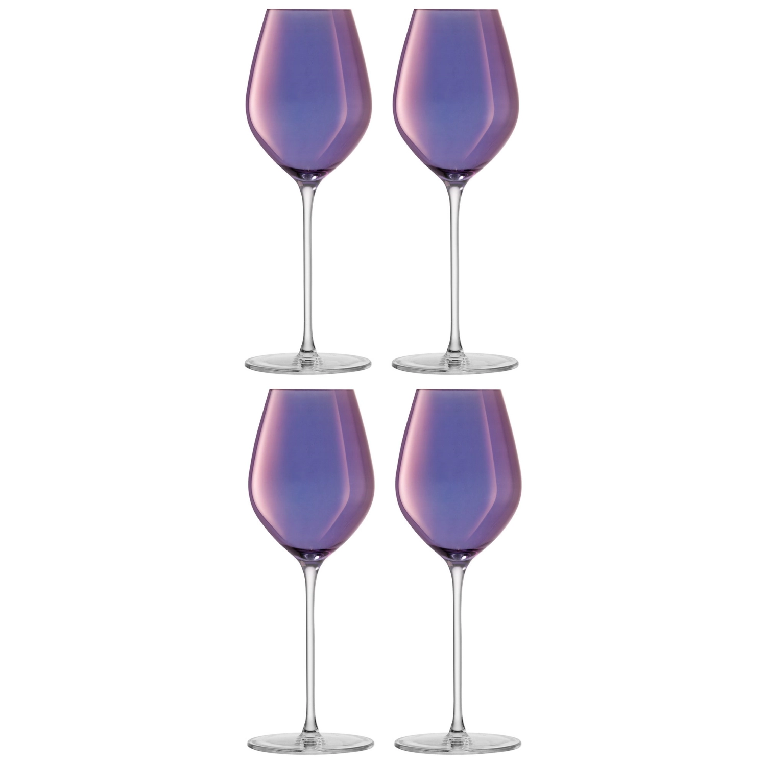 Set de 4 flûtes à champagne aurora 285ml - polar-violet