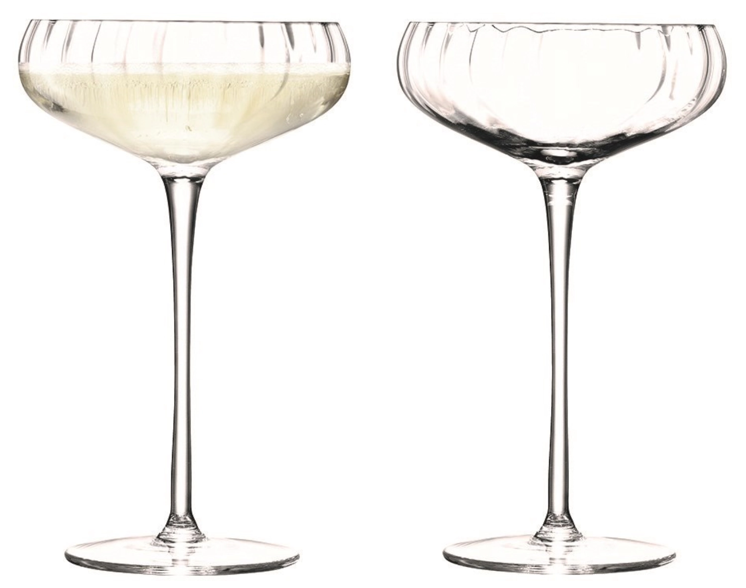 Set de 2 coupes à champagne aurelia 300ml optique claire