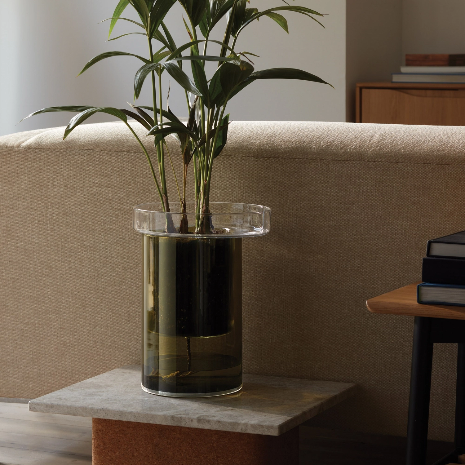 Pot à plantes balcony auto-irrigant h35 ø26 cm