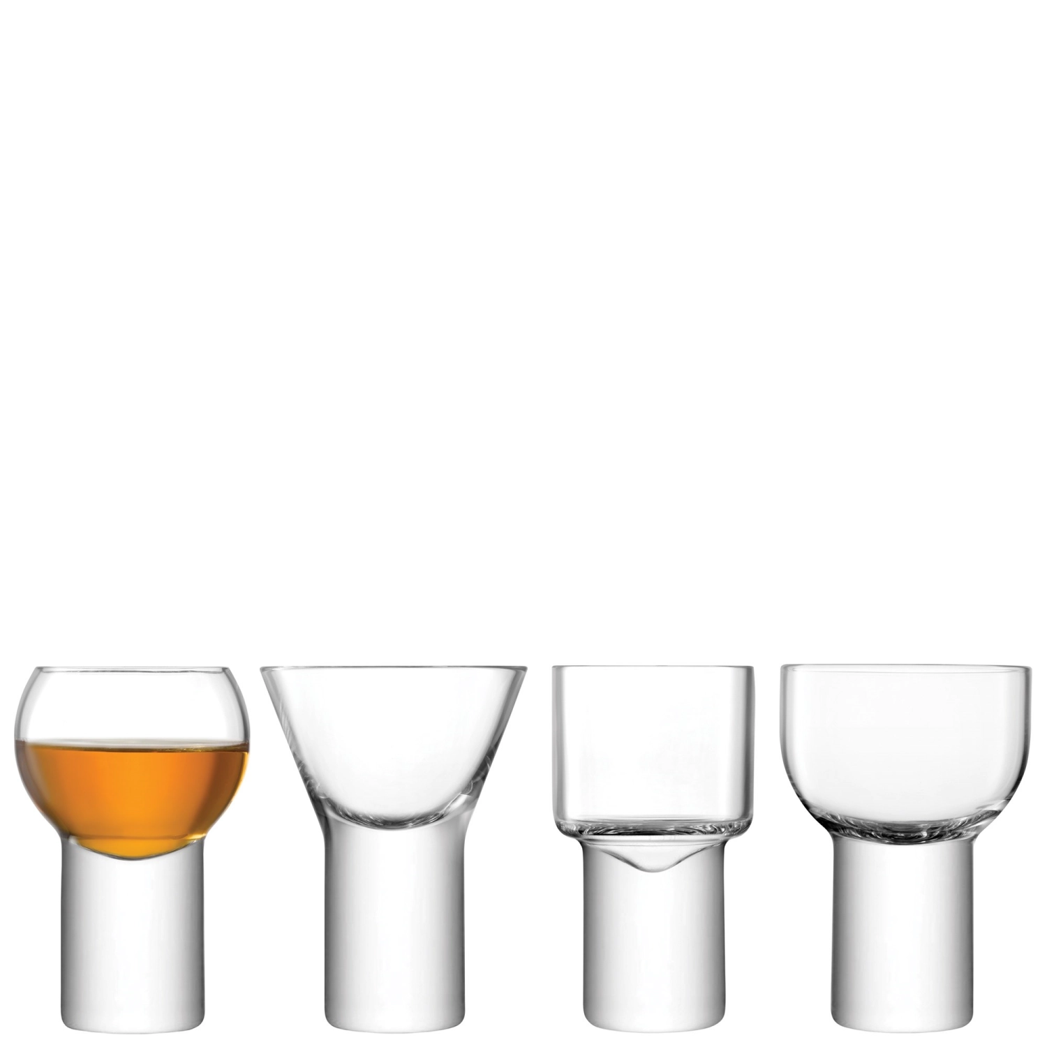 Lot de 4 verres à digestif Boris assortis