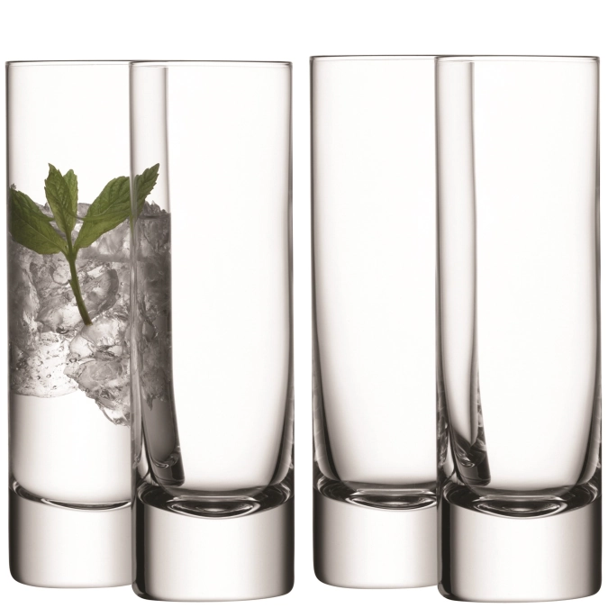 Bar verre à long drink 250ml transparent x 4