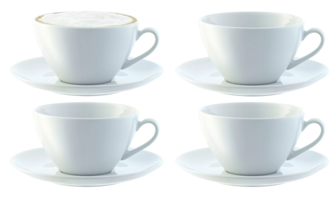Set de 4 tasses à cappuccino dine 0.35l