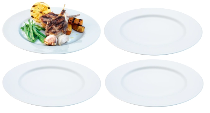 Dine assiette plate à bordure ø27cm x 4