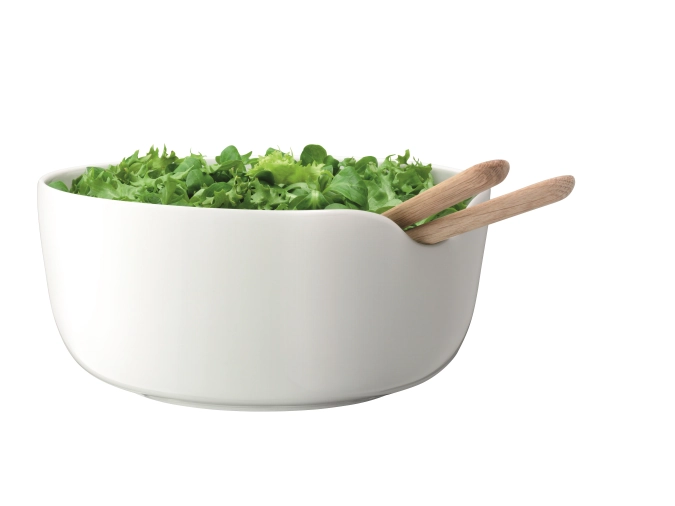 Dine Salatschüssel mit Eichen-Besteck Ø24cm