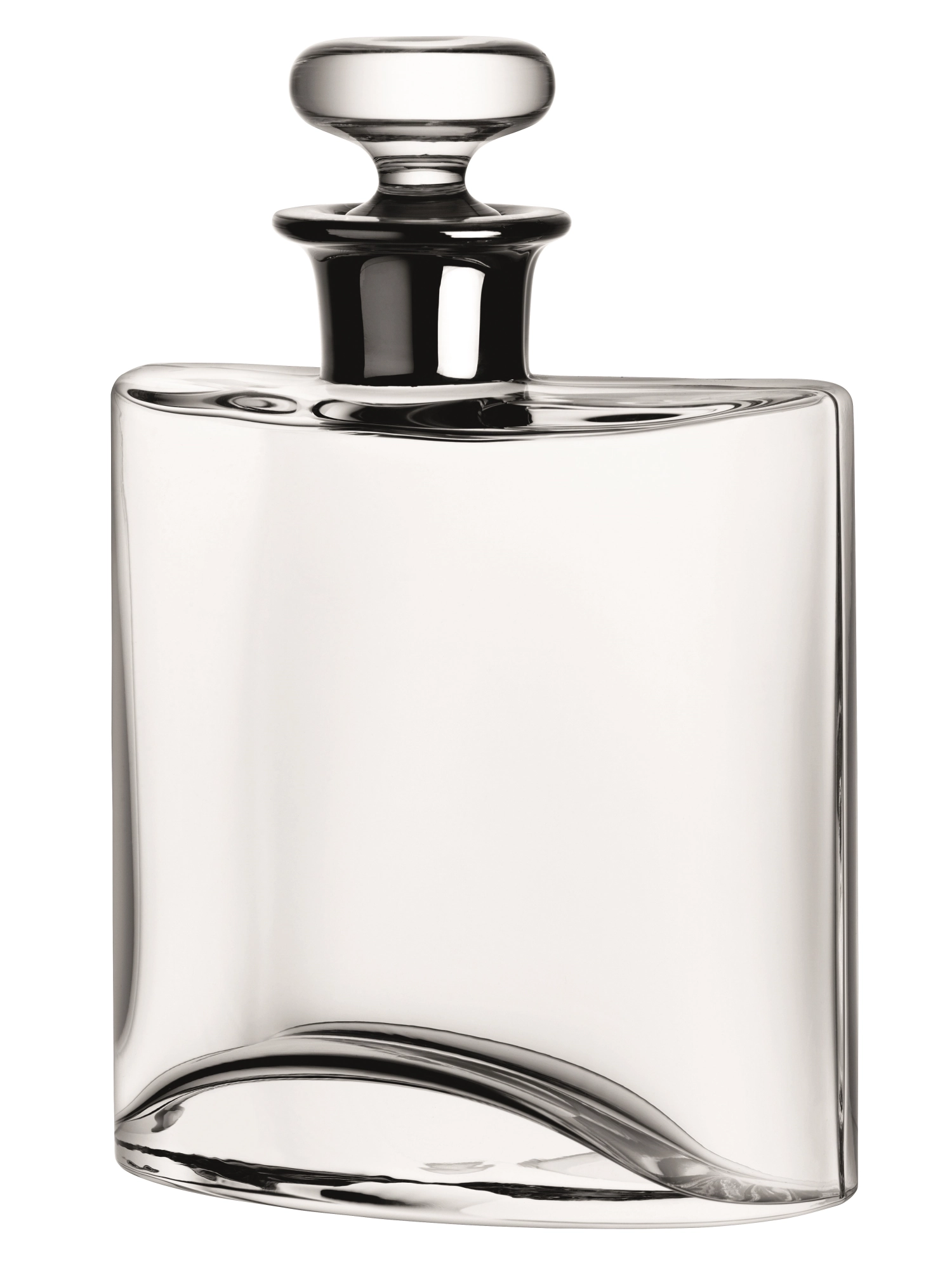 Flask carafe 800ml transparent col platine