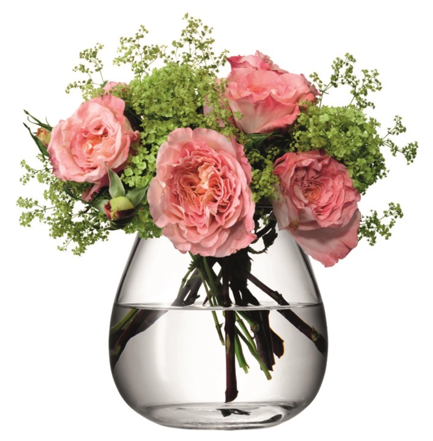 Flower bouquet vase de table h17cm - clair