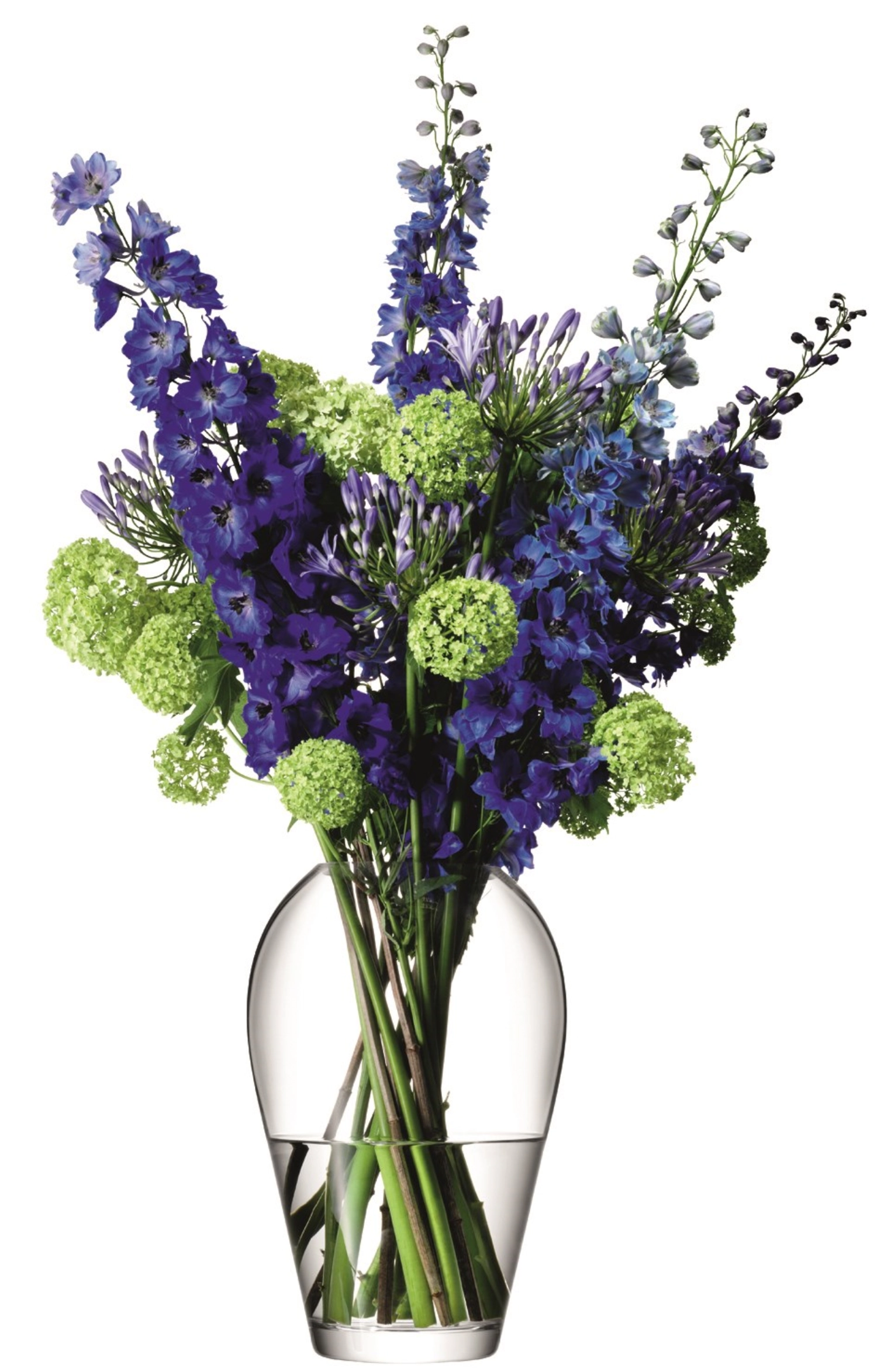 Flower grand vase bouquet h35cm - clair