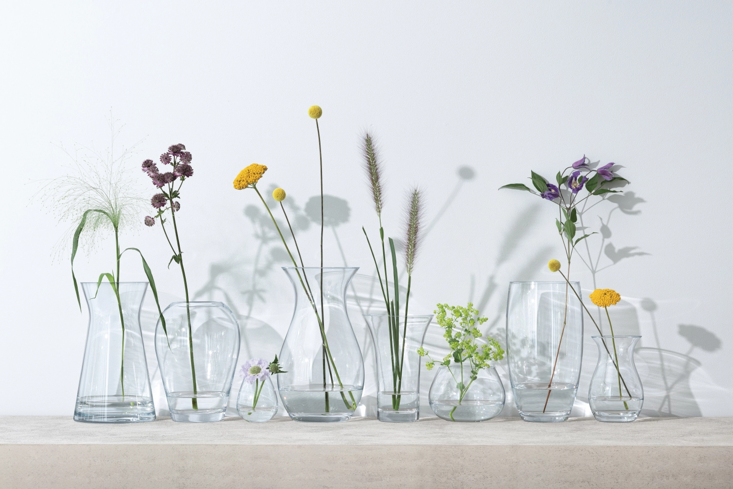 Flower vase bouquet de jardin h25cm - clair