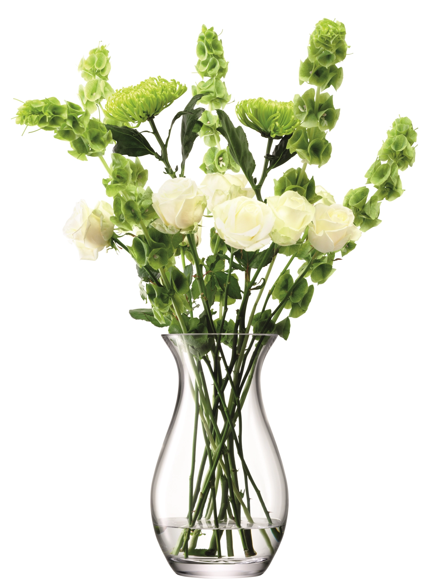 Flower grand vase posy h32cm - clair