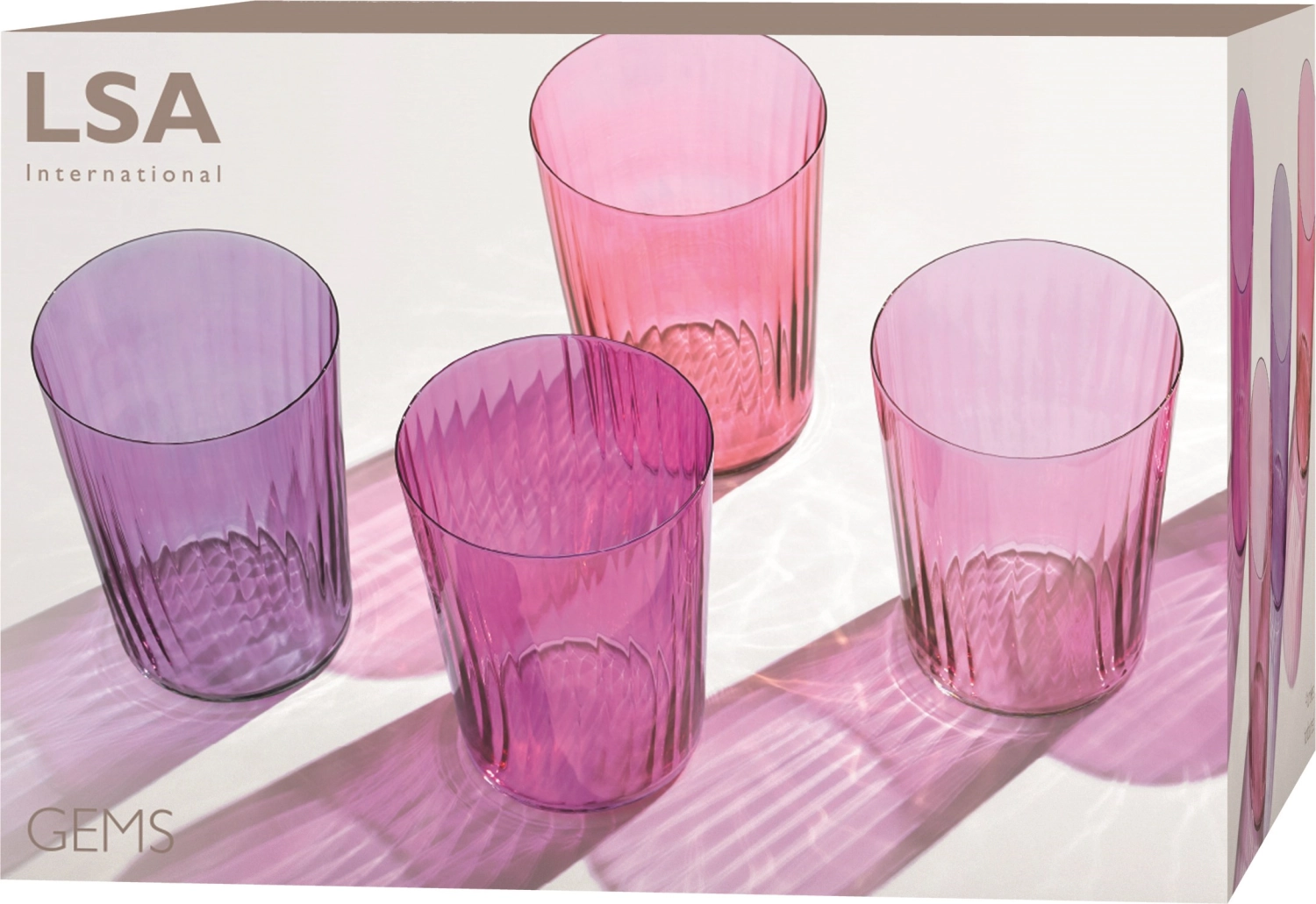 4er Set Gems Longdrinkglas